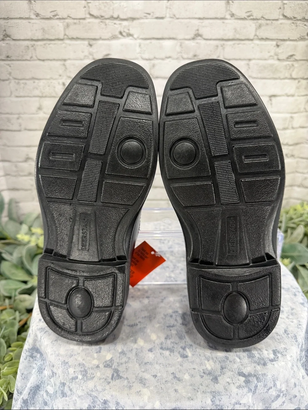 DEER STAGS “Greenpoint Jr.” Black Faux Leather Square Toe Dress Loafers Boys 3M
